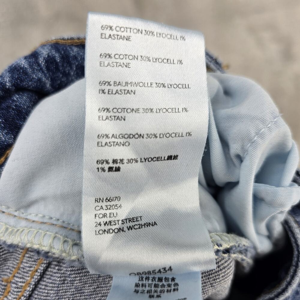 We The Free People Womens 29 Blue Relaxed Straight Slouch Frayed Hem - Picture 6 of 15
